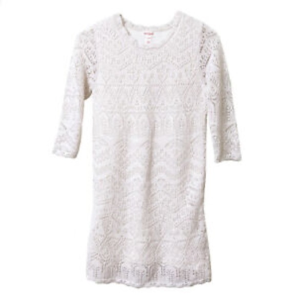 RARE Cat & Jack Cream Crochet Lace Dress - Picture 3 of 14